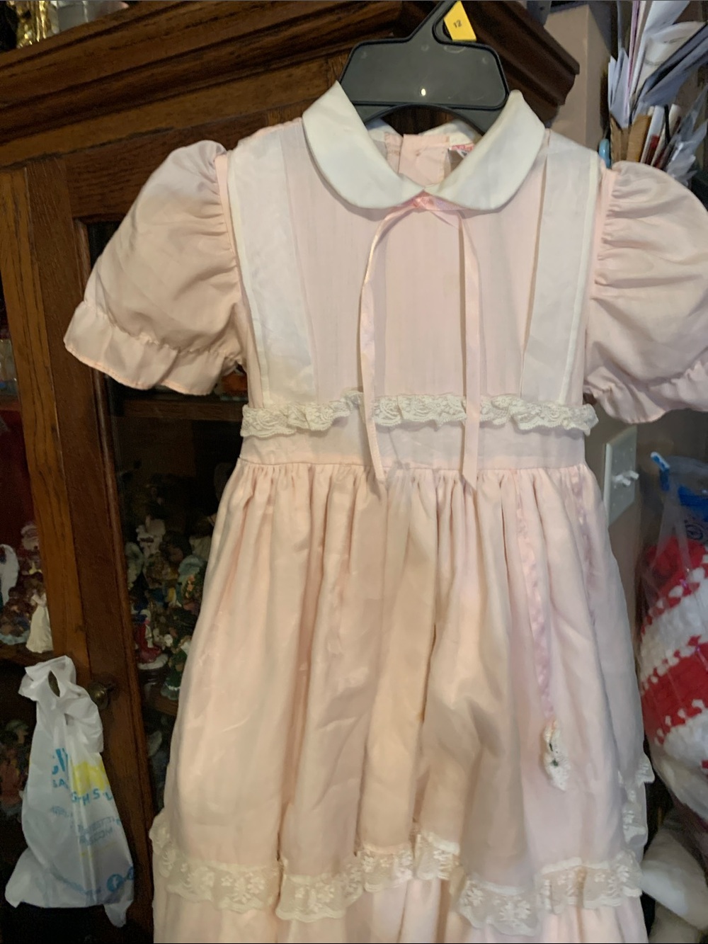 Martha Miniature Pink Lace-Trim Girls' Dress (size 6)